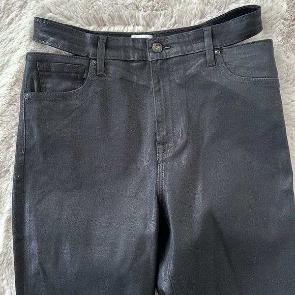 Simkhai Amelia Straight Leg Denim Coated Black Size 31 - Picture 5 of 11